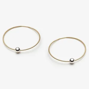 10k Yellow Gold Hoop Earrings - 35mm