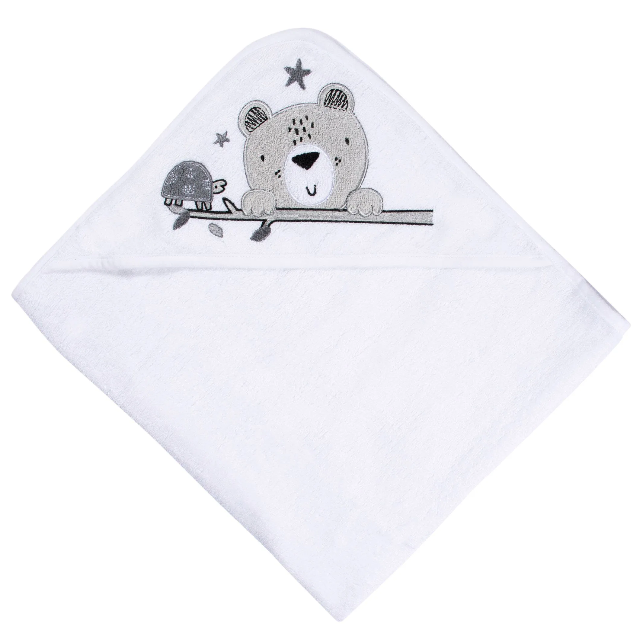 2-Pack Baby Boys Bear Hooded Towels