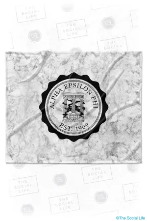 Alpha Epsilon Phi Marble Crest Velvet Plush Blanket