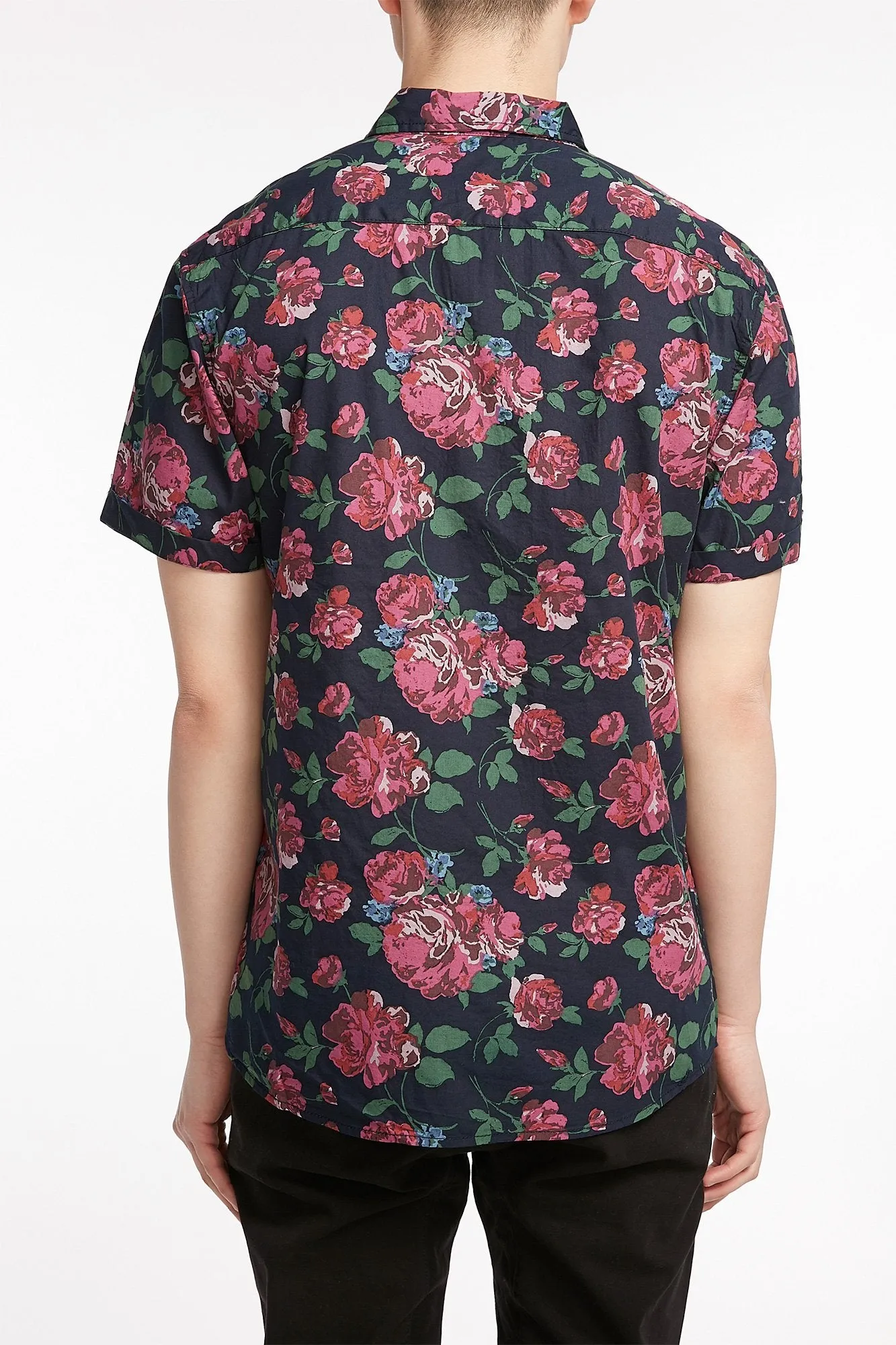 Amnesia Guys Floral Print Button-Up Shirt