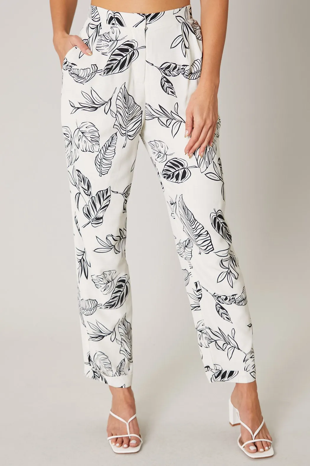 Another Day In Paradise Tropical Print Trouser Pants