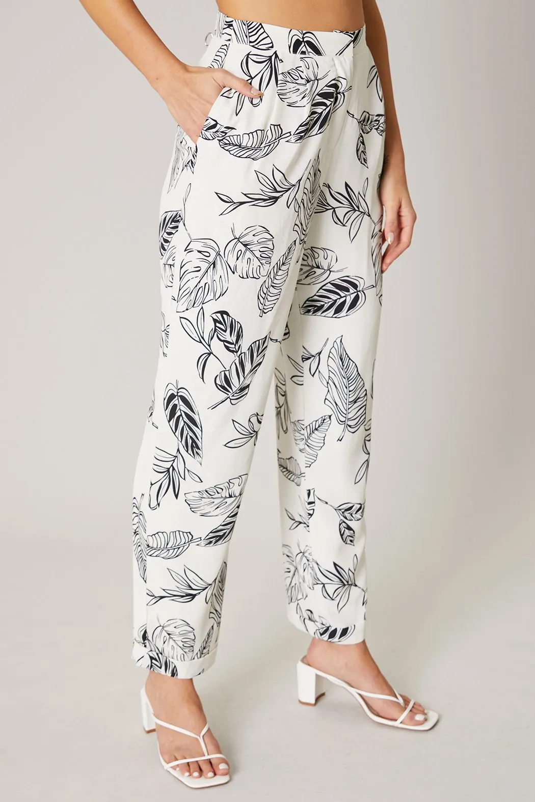 Another Day In Paradise Tropical Print Trouser Pants