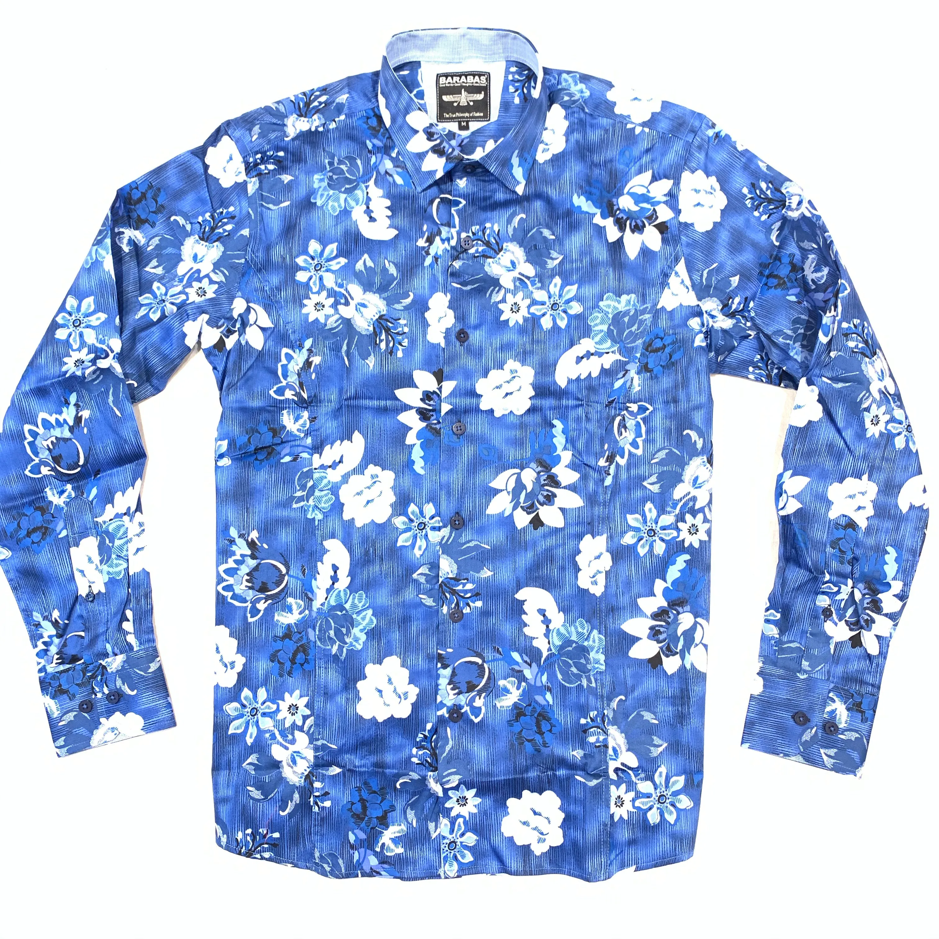 Barabas Blue Floral Garden Button Up Shirt