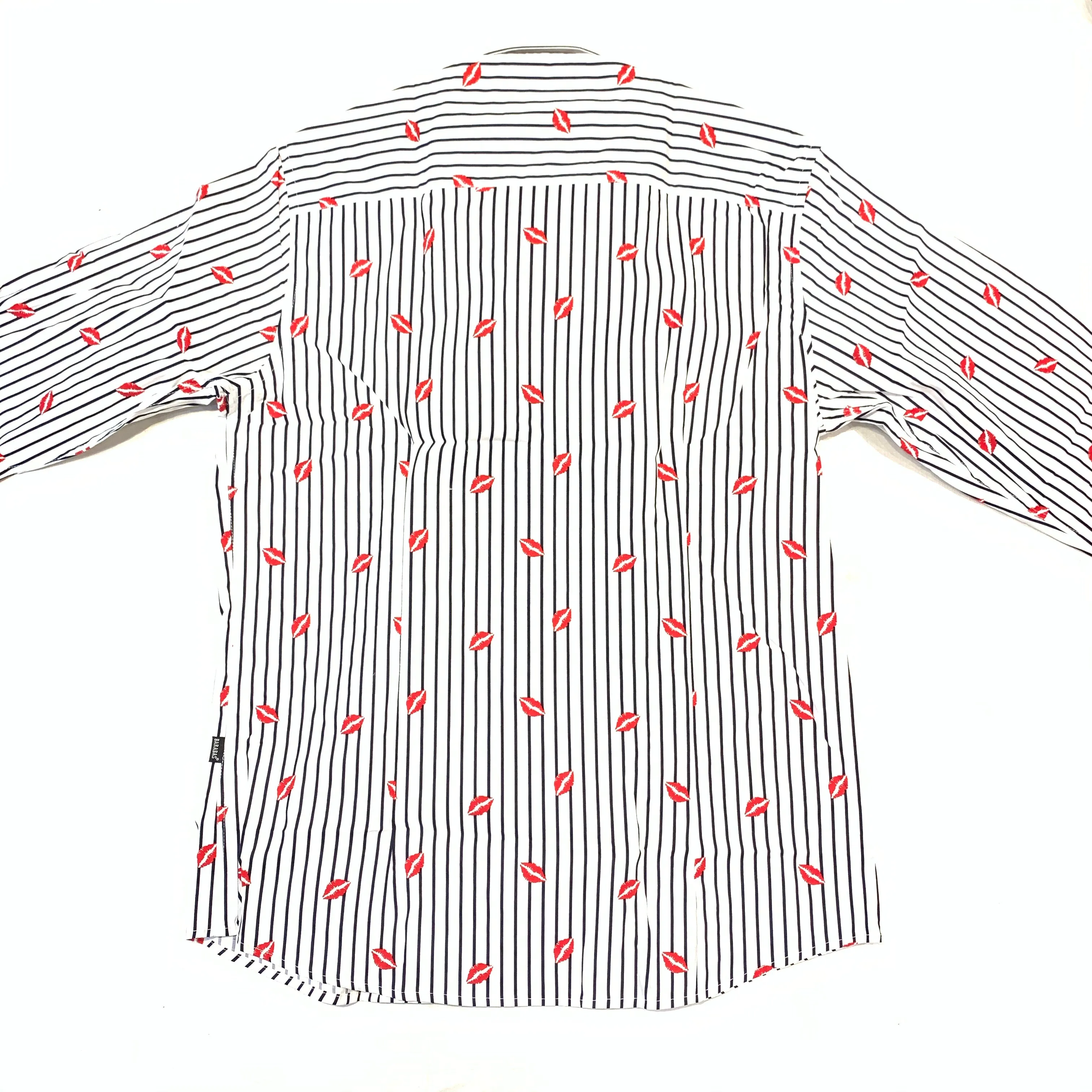 Barabas French Lips White Button Up Shirt