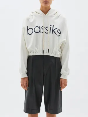 bassike gathered hooded sweat