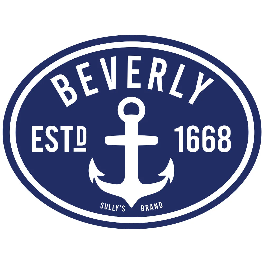 Beverly "Anchor" Oval Sticker (Navy Blue)