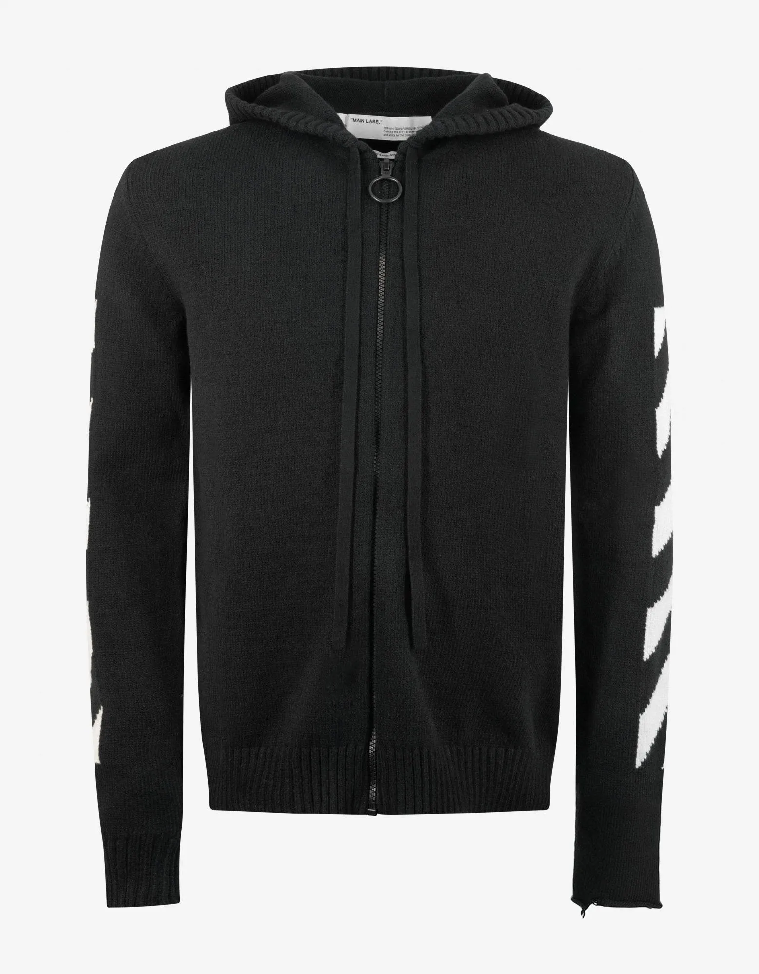 Black Arrows Hooded Zip Cardigan -