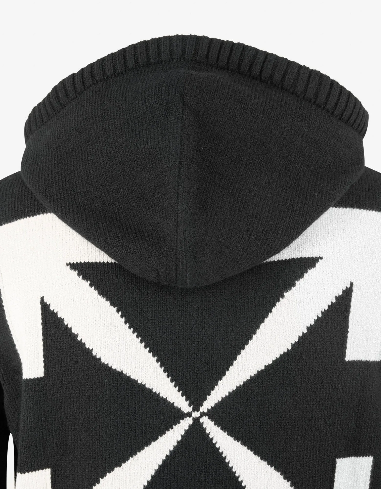 Black Arrows Hooded Zip Cardigan -