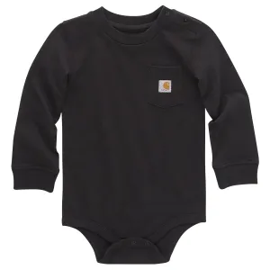 Carhartt Infant Long Sleeve Logo Chest Pocket Bodysuit