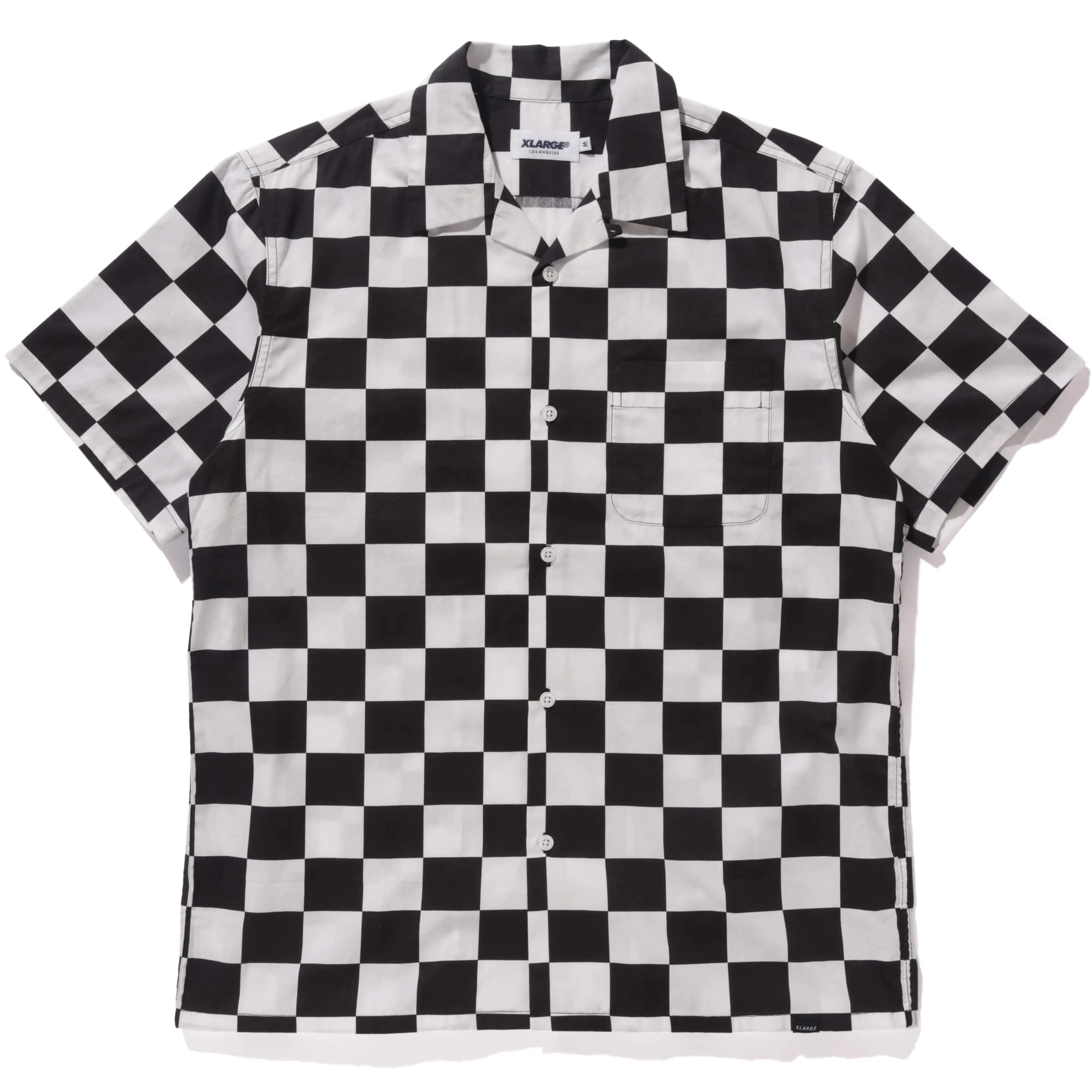 CHECKERED S/S BUTTON UP