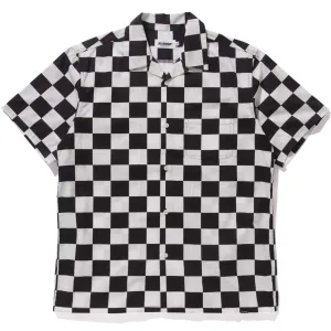 CHECKERED S/S BUTTON UP