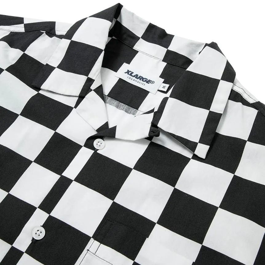 CHECKERED S/S BUTTON UP