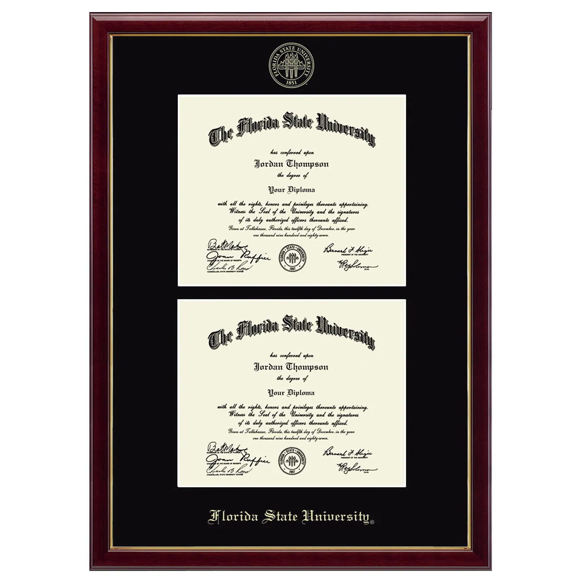 Church Hill Classics Embossed Double Diploma Frame in Galleria