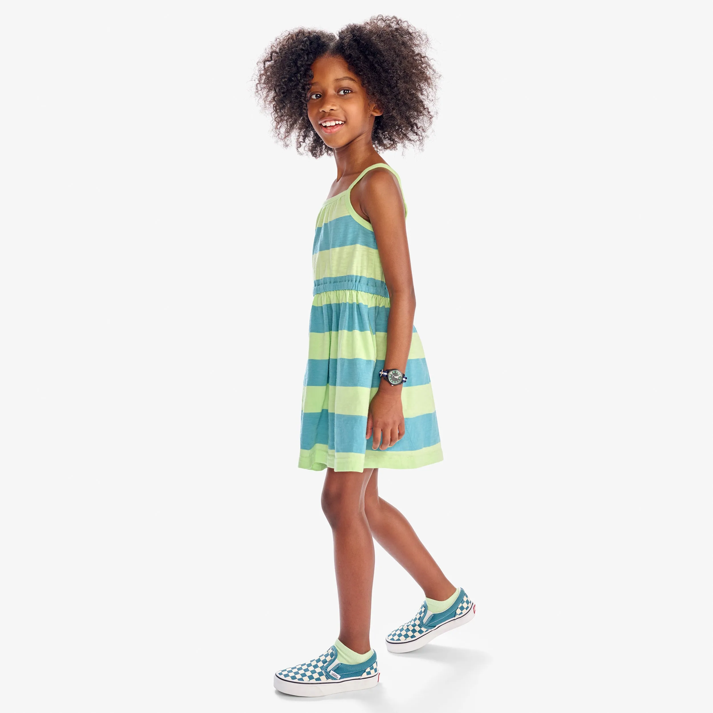 Clearance tank sundress in rugby stripe