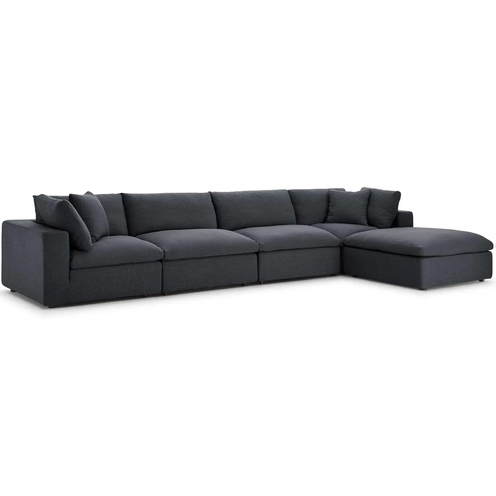 Commix Down Filled Overstuffed 5 Piece Sectional Sofa Set by Modway