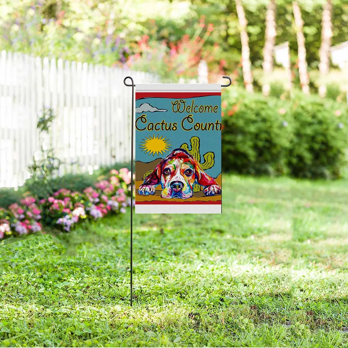 Custom Cute Dog Garden Flag