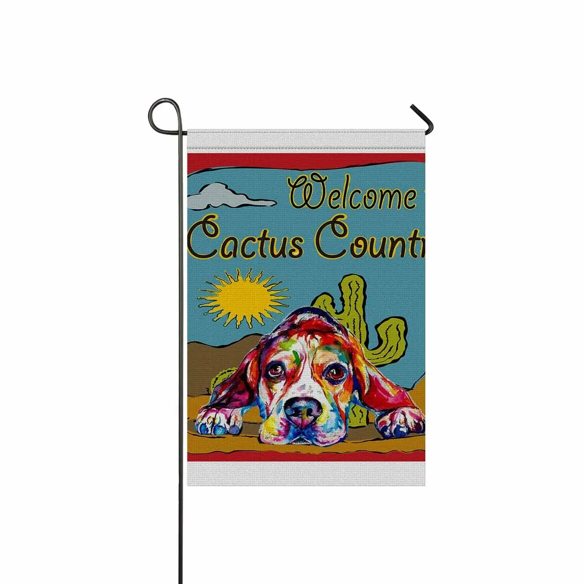 Custom Cute Dog Garden Flag