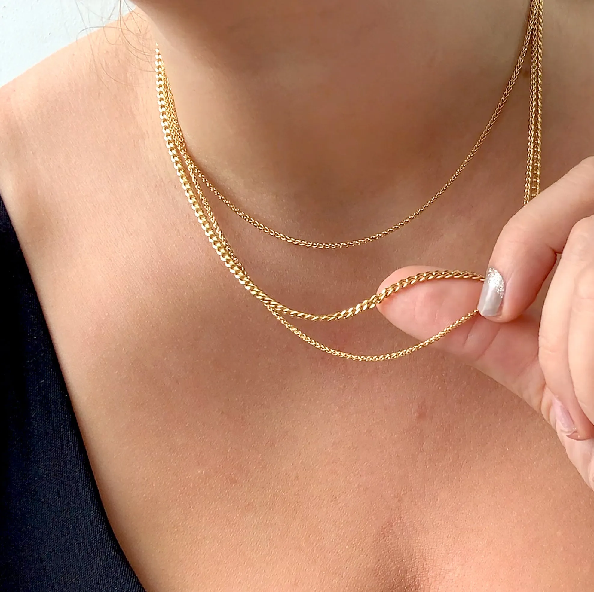 Dainty Wheat Chain Necklace