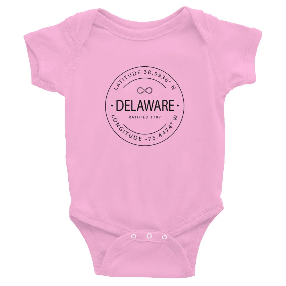 Delaware - Infant Bodysuit - Latitude & Longitude