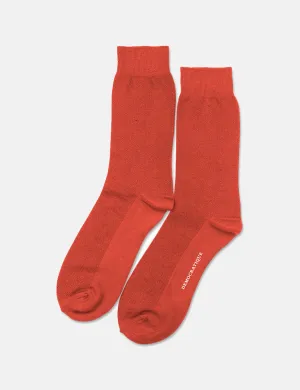 Democratique Originals Champagne Pique Socks - Blood Orange