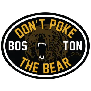 Don't Poke The Bear Oval Sticker