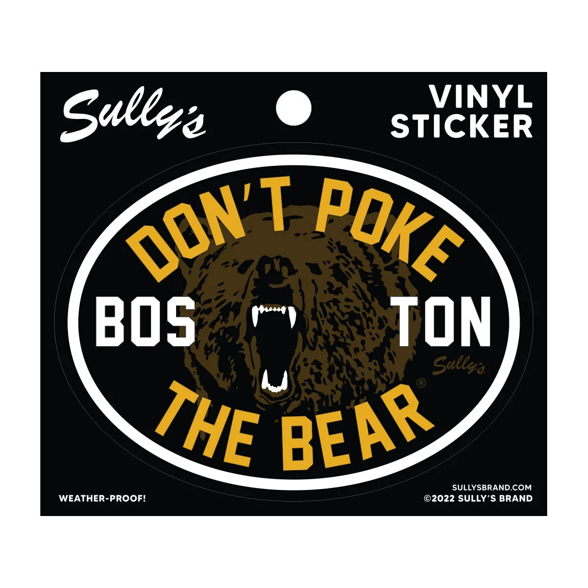 Don't Poke The Bear Oval Sticker