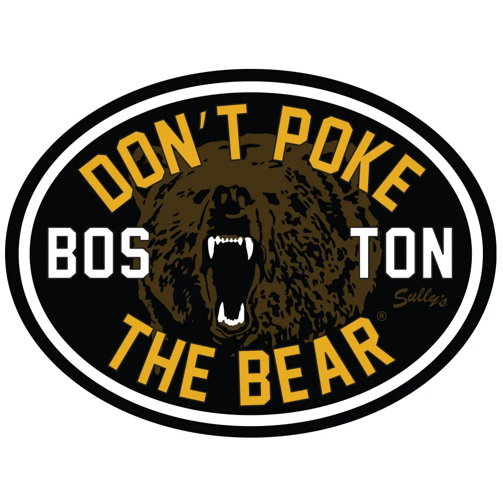 Don't Poke The Bear Oval Sticker