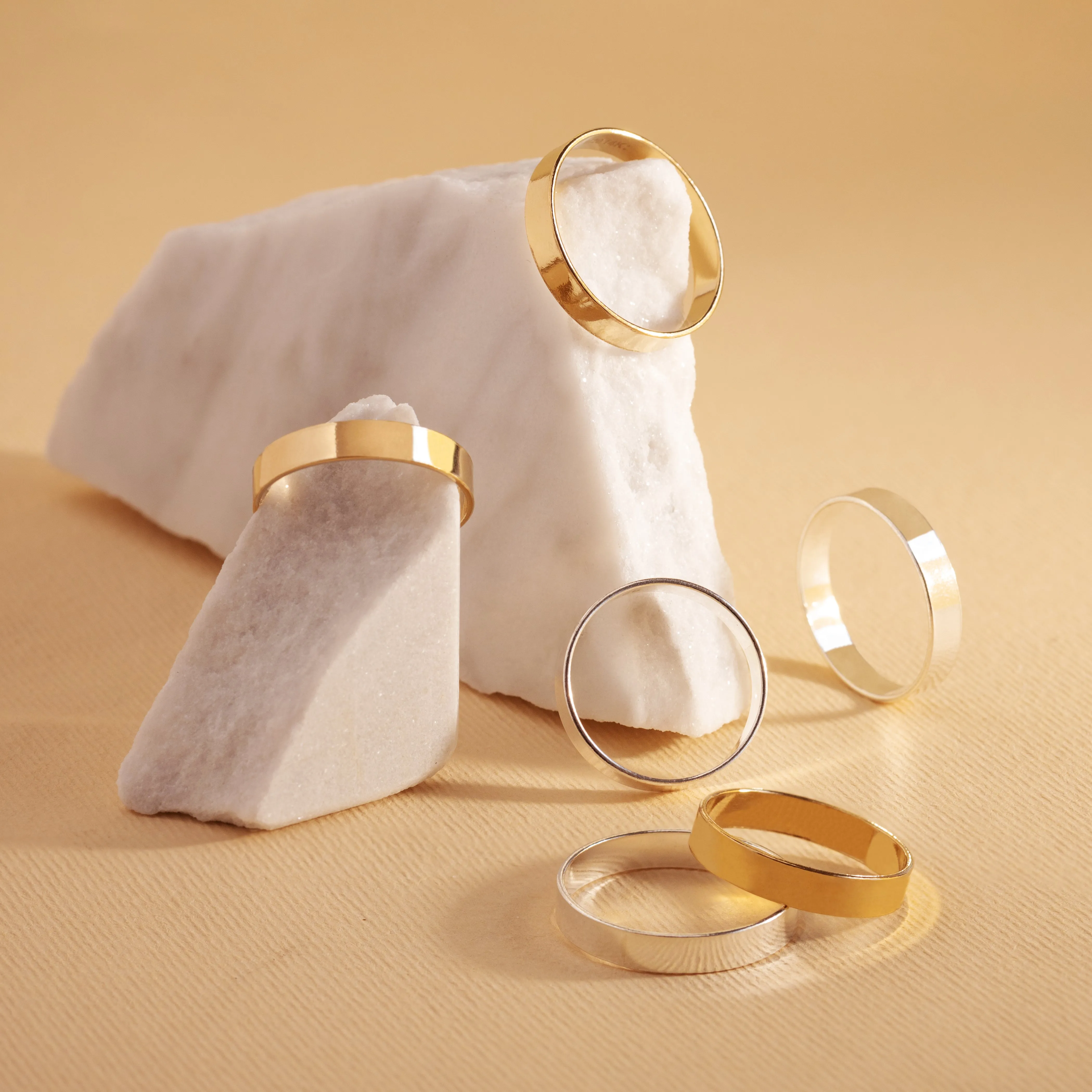 Editor Flat Gold Stack Ring