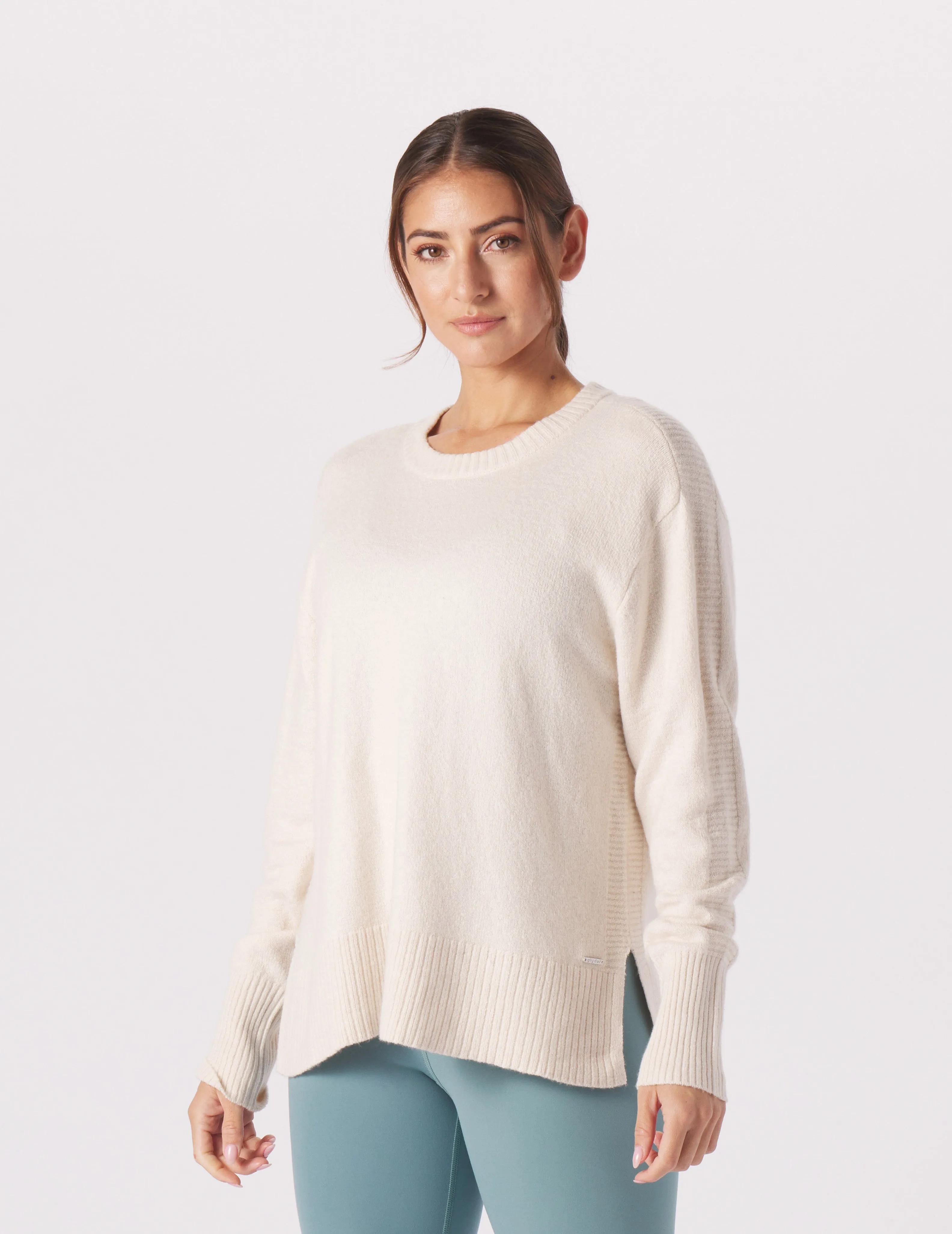 Elevated Knit Crew: Oatmilk Heather