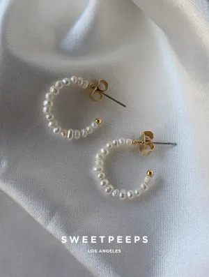 Everyday Pearl Hoops (PL9)