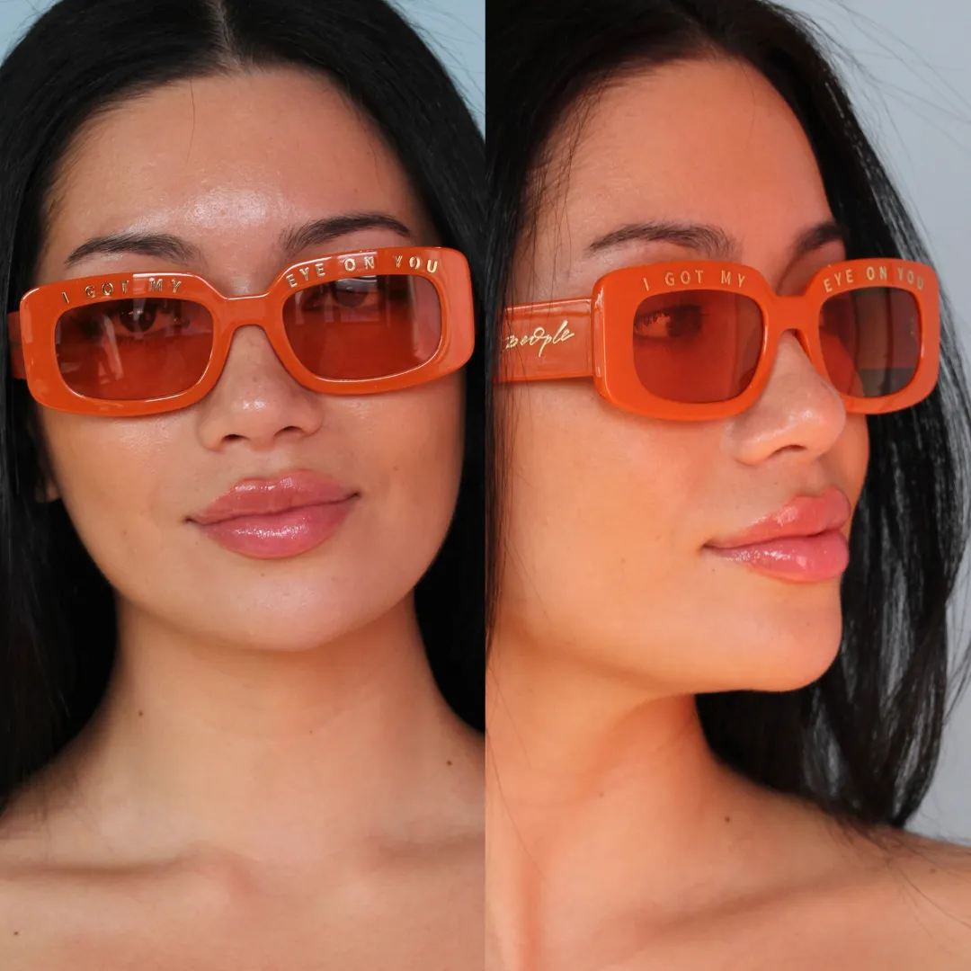 Exclusive INDY x Free People Unisex Sunglasses – I Got My Eye On You Orange