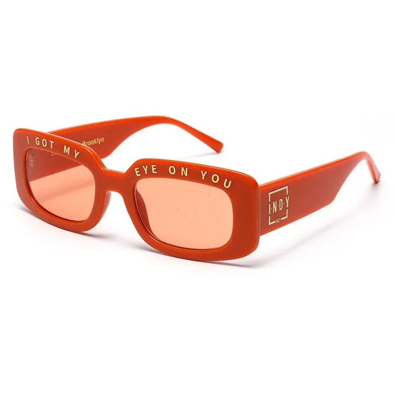 Exclusive INDY x Free People Unisex Sunglasses – I Got My Eye On You Orange