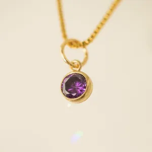 February Birthstone Gold-Filled Necklace