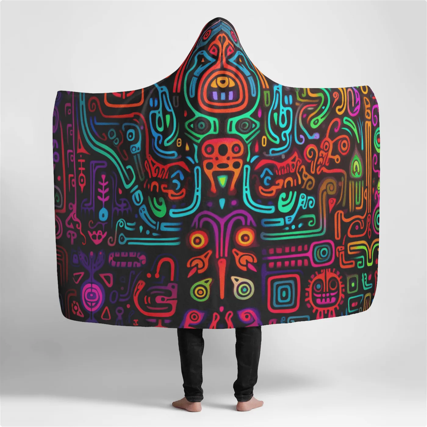 FESTIE VIBES  Large Plush Hooded Blanket 60x80