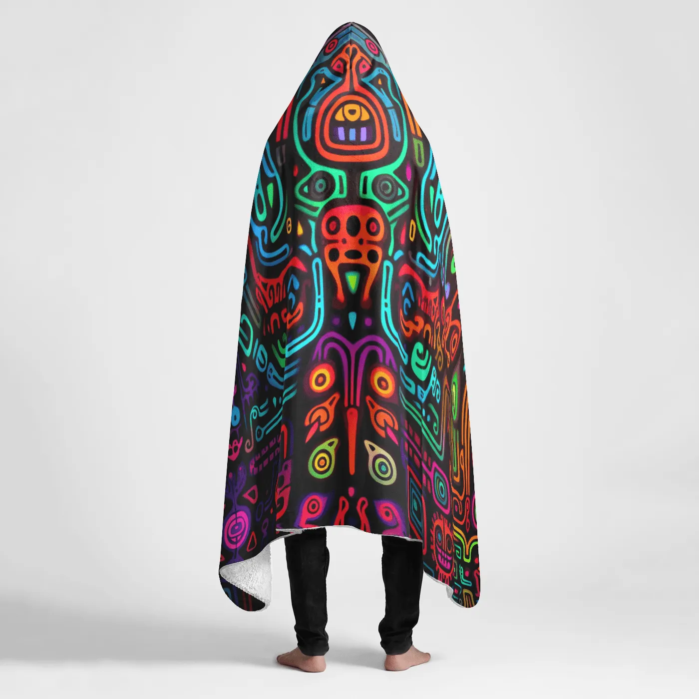 FESTIE VIBES  Large Plush Hooded Blanket 60x80