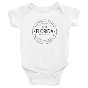 Florida - Infant Bodysuit - Latitude & Longitude