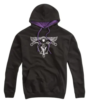 Flying Biker Hooded Top Purple