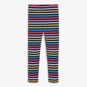 French terry cozy legging in rainbow stripe