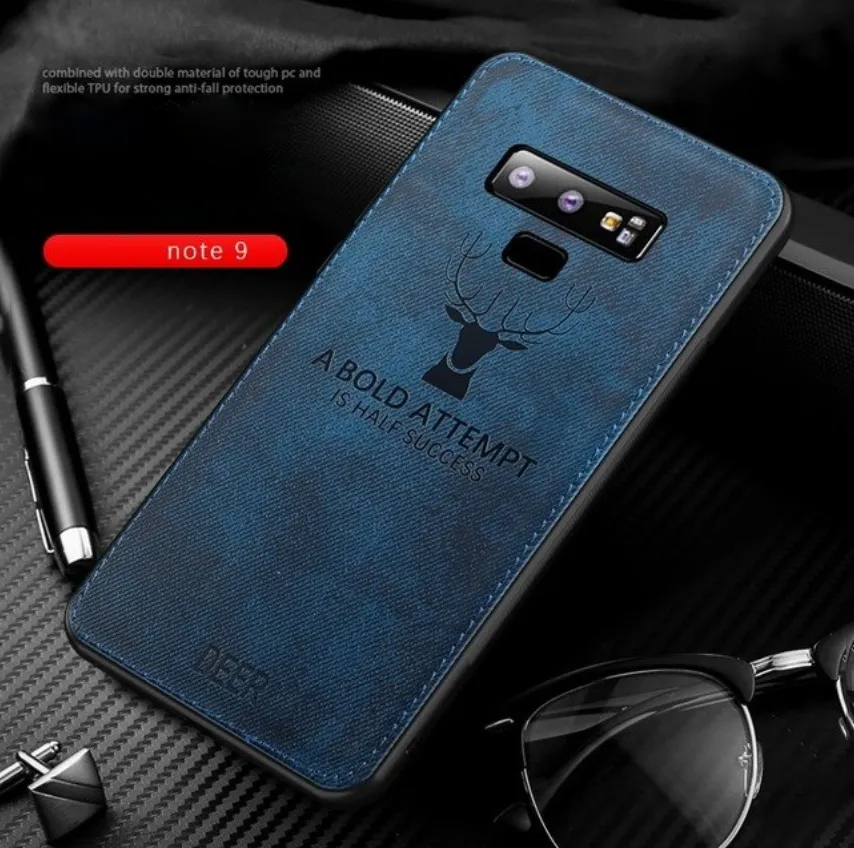 Galaxy Note 9 (3 in 1 Combo) Deer Case   Tempered Glass   Earphones