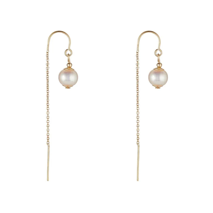 Gold Filled Ball Half Threader Earrings