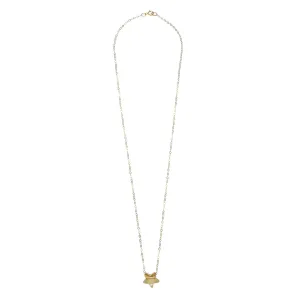 Gold Filled Golden Shadow Crystal Star Pendant Necklace