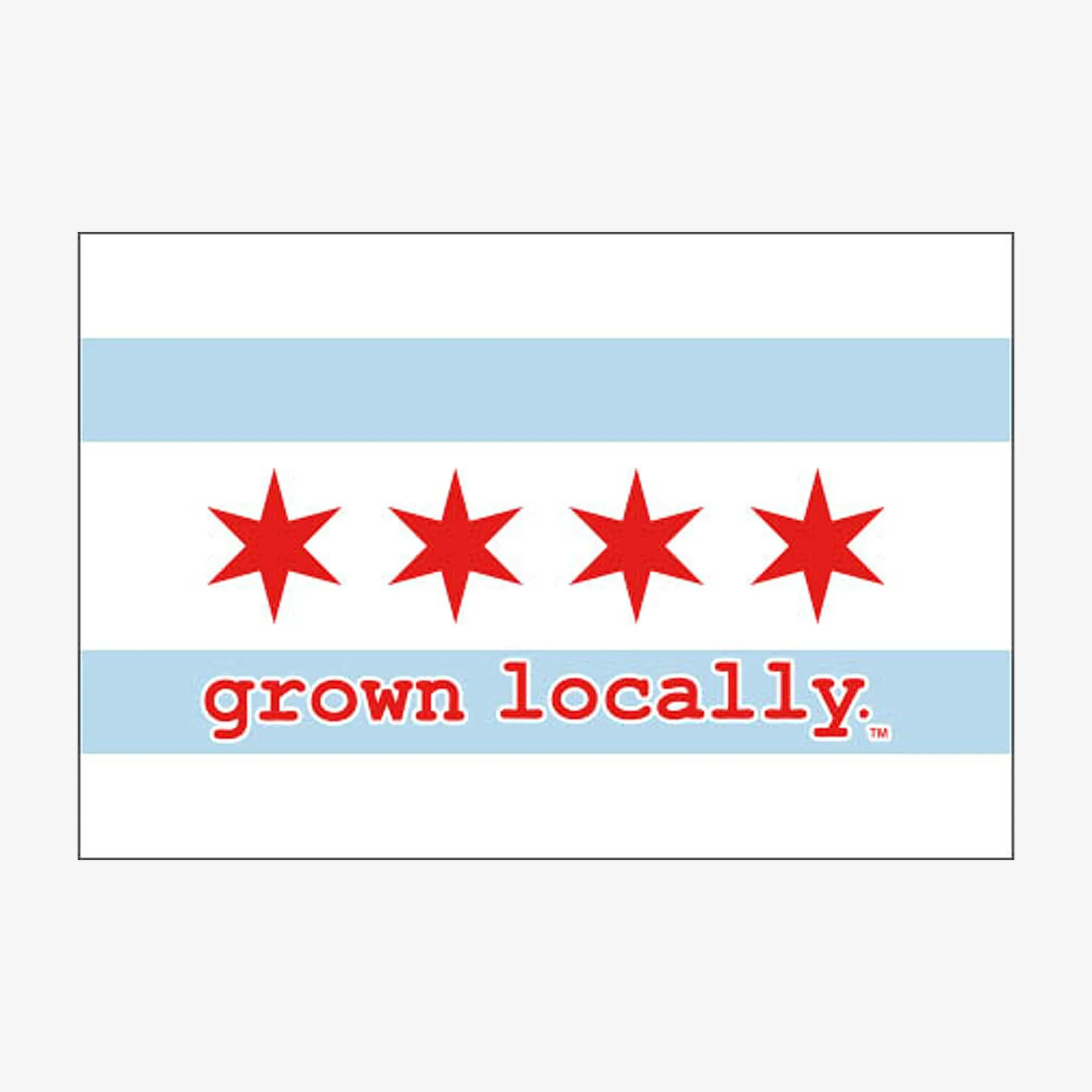 Grown Locally Chicago Flag Sticker