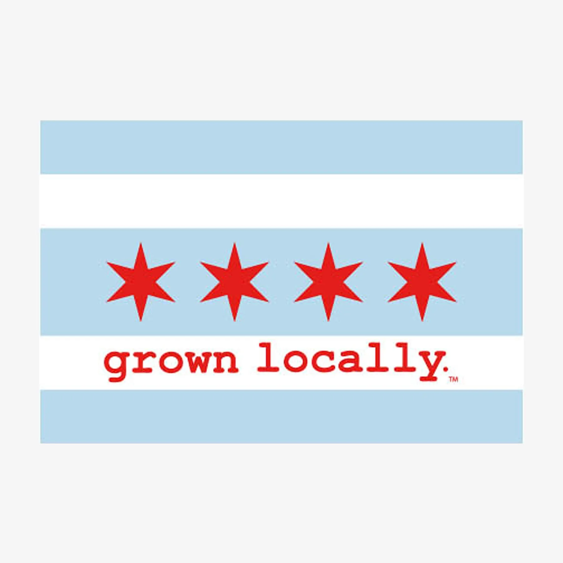 Grown Locally Chicago Flag Sticker