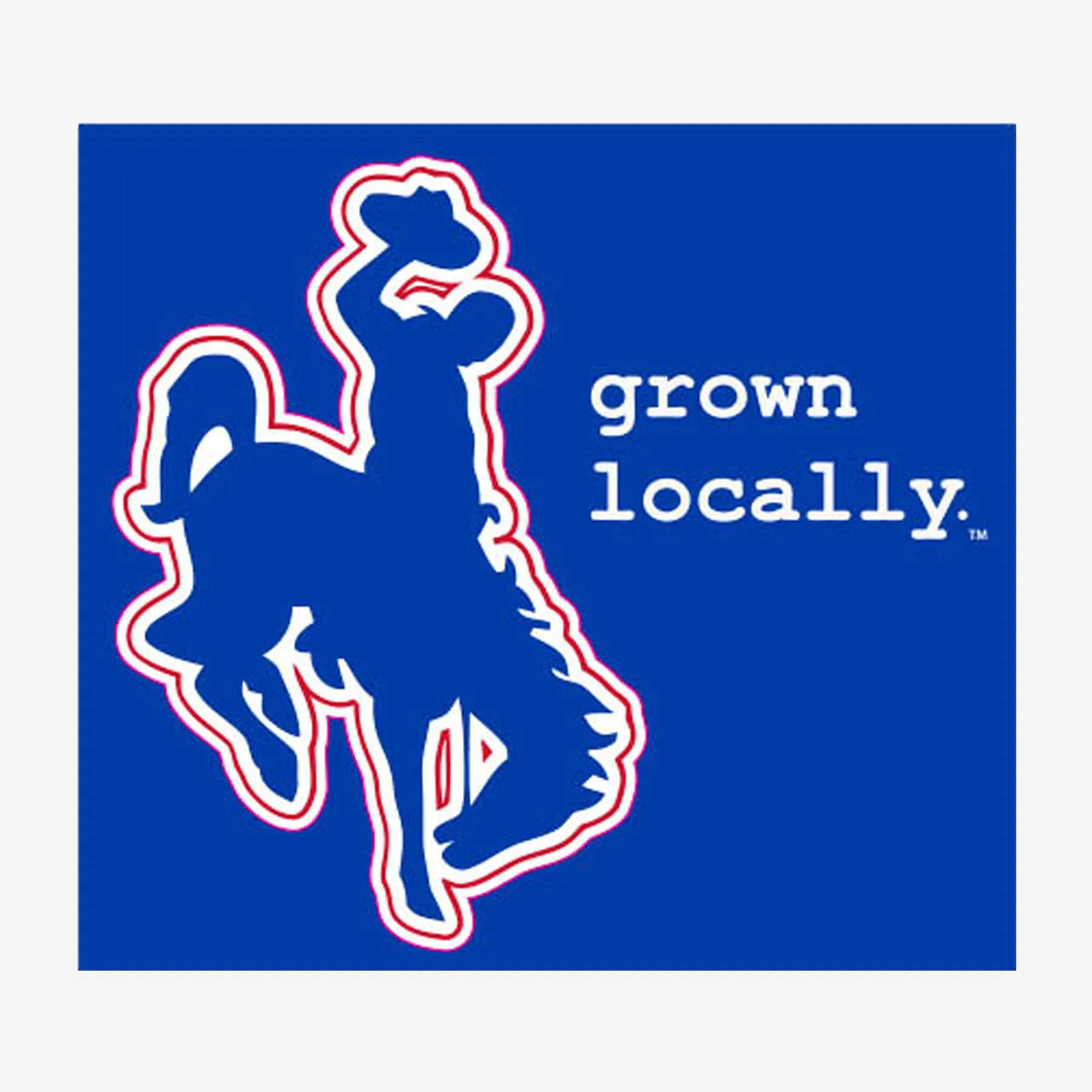 Grown Locally Wyoming Cowboy Sticker