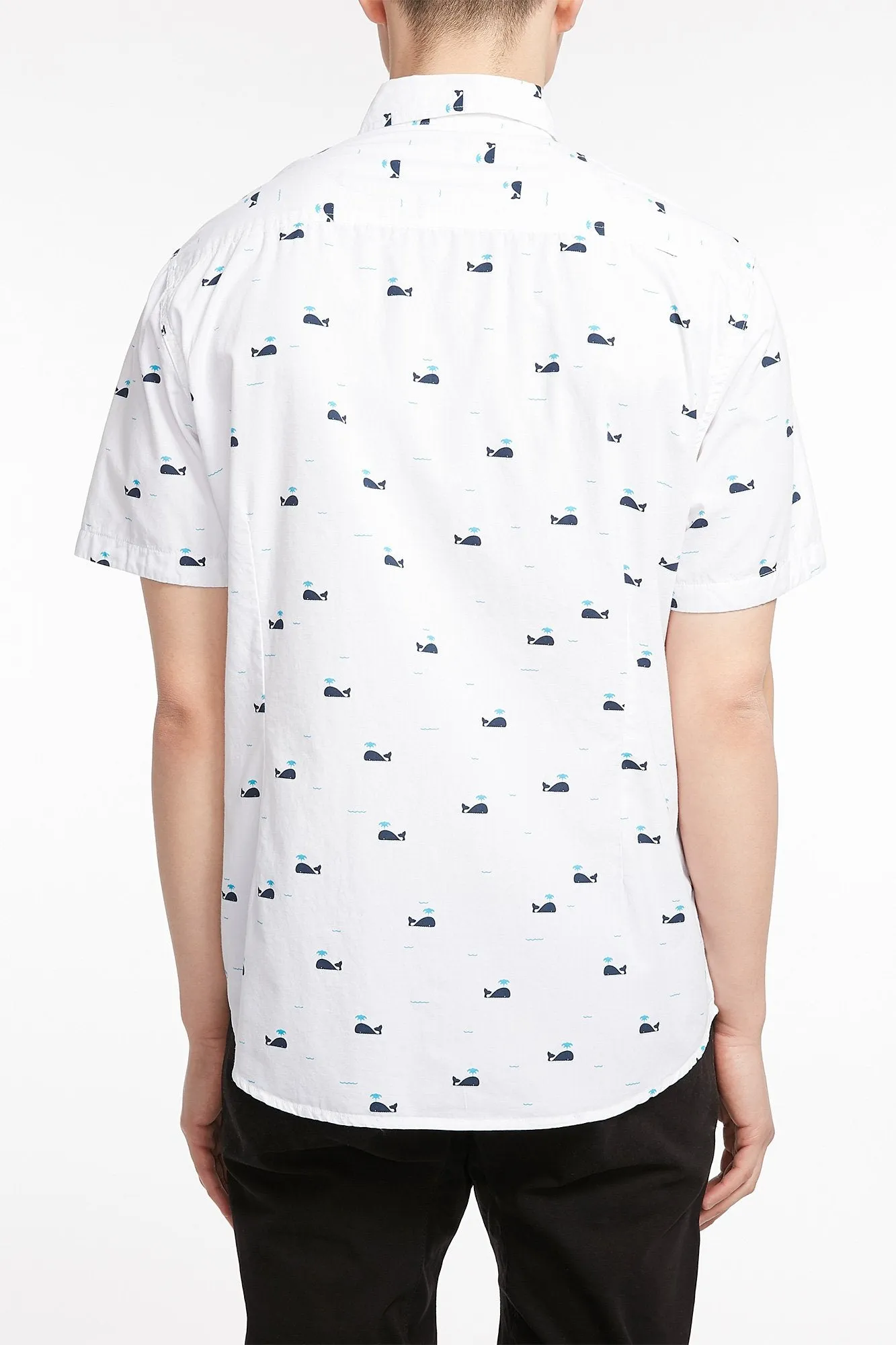 Guys Whale Button-Up Pocket Shirt