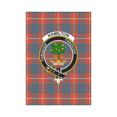 Hamilton Ancient Tartan Flag Clan Badge K7