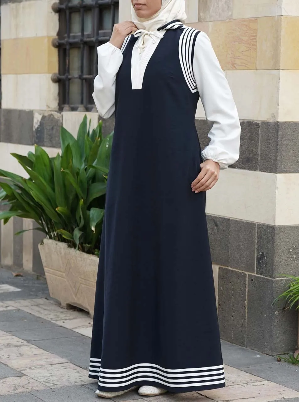 Hooded Dual-Color Maxi Dress