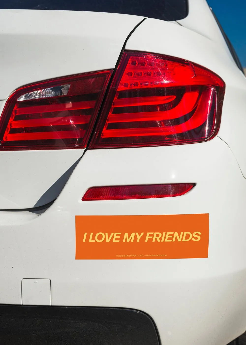 i love my friends bumper sticker