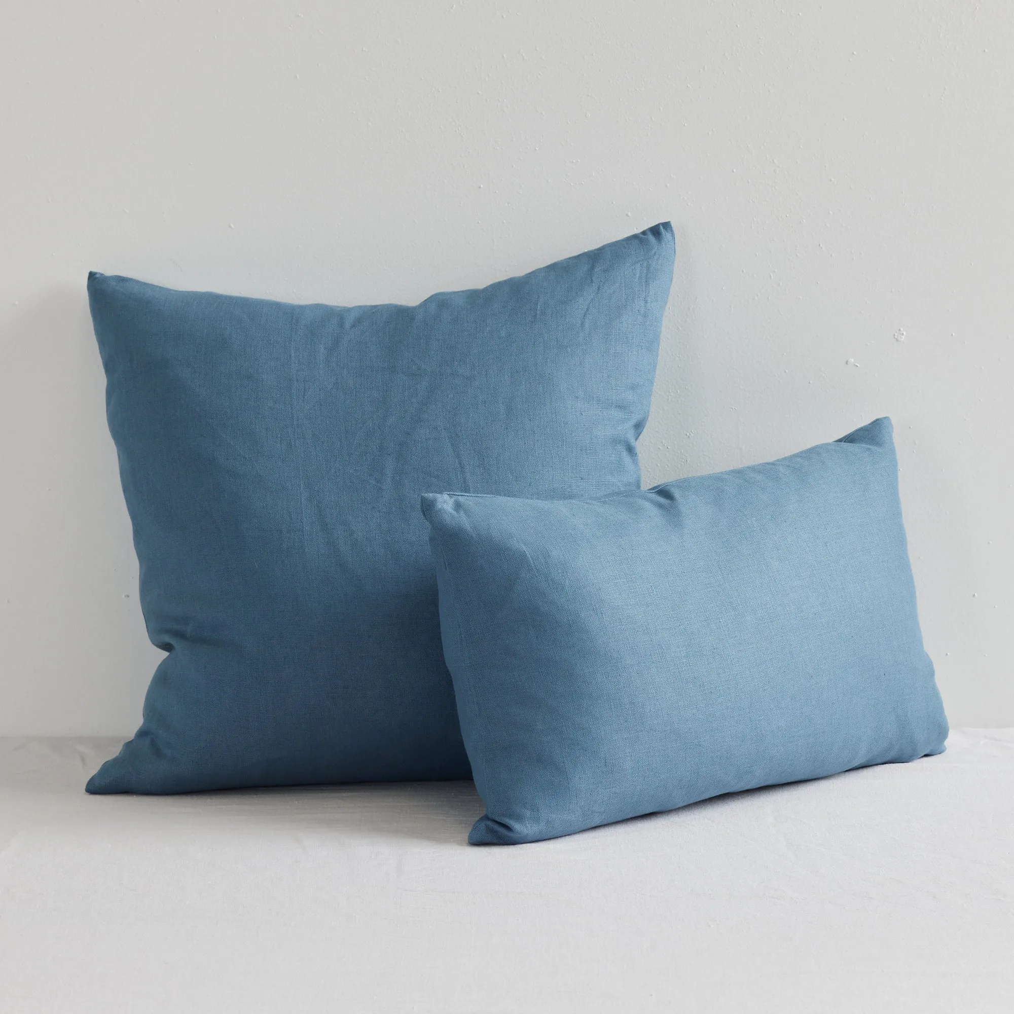 Jasper V2 Linen Cushion - Mid Blue - 50X50