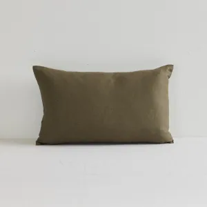 Jasper V2 Linen Cushion - Moss - 30x50cm